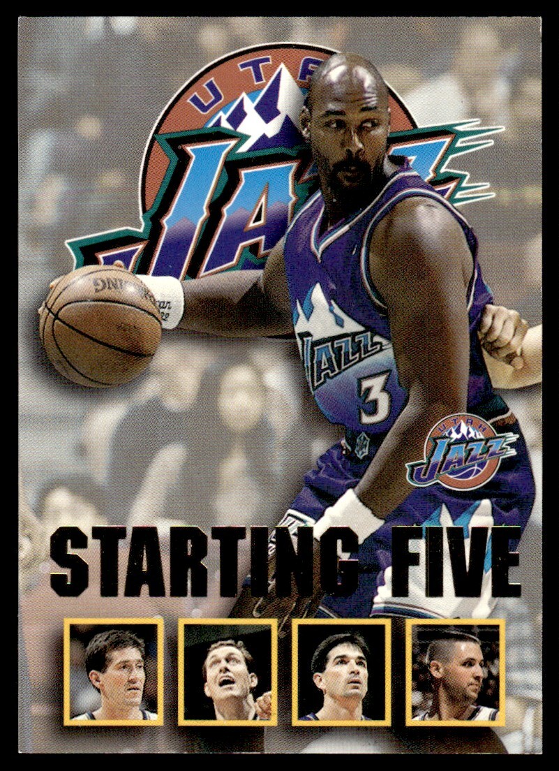 【商談中】NBA 96-97 Hoops Rookies 5枚(レイアレン他) 1996-97 Hoops Starting Five Basketball Karl Malone Utah Jazz