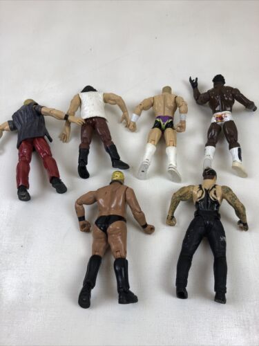 Lote 6 Figuras de Acción Titán WWF WWE De Colección 1984-1986 Foley Luther Booker T BX6 - Imagen 5 de 7