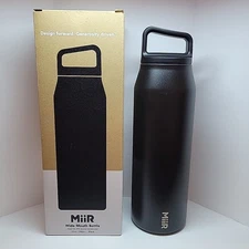 MiiR Drink Bottle Thermos Lincoln 32oz Stainless Black Wide Mouth Hot Cold