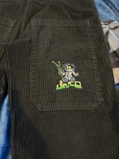 Jnco Wolfgang Black Corduroy Size 20/32-32