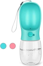 Dog Water Bottle, Leak Proof Portable Puppy Water Dispenser with Drinking Feeder