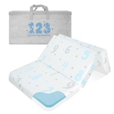 Trifold Pack and Play Mattress Pad 38"x26" DualSided Memory Foam Mattress