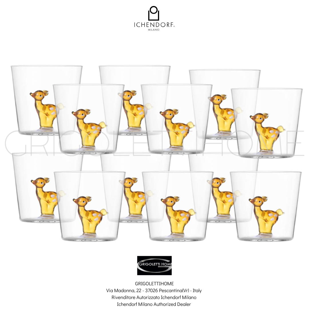 Ichendorf Milano Natale Red Apple Set of 12 Tumbler Glasses - Stag Beetle