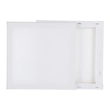 2 Pcs Stretched Canvas, 8x8" Artist Boards 4/5" Profile Cotton Panels,White