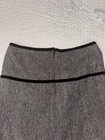 George Herringbone Tweed A-Line Knee Length Skirt Gray/Black Lined Zip Size 12 — photo 4