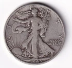 1943 S Walking Liberty Half Dollar 90% Silver  n.2
