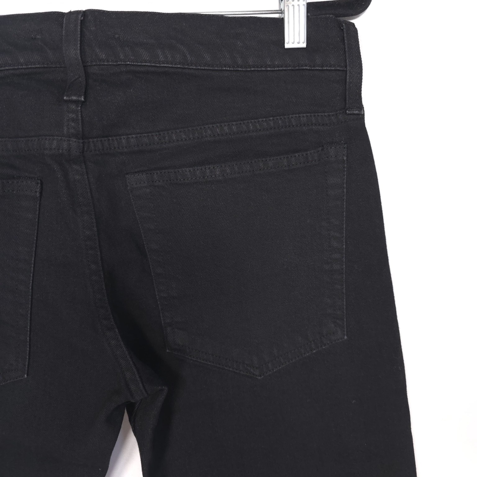 HELMUT LANG Black Slim Straight Jeans Zip Hem Italy M… - Gem