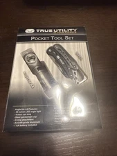 True Utility Jacknife Belt Clip Pocket Knife & Stash Lite Flashlight Combo New