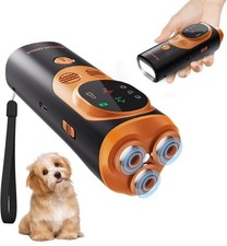 Anti Barking Device for Dogs, 3X Ultrasonic Dog Bark Deterrent Black Orange