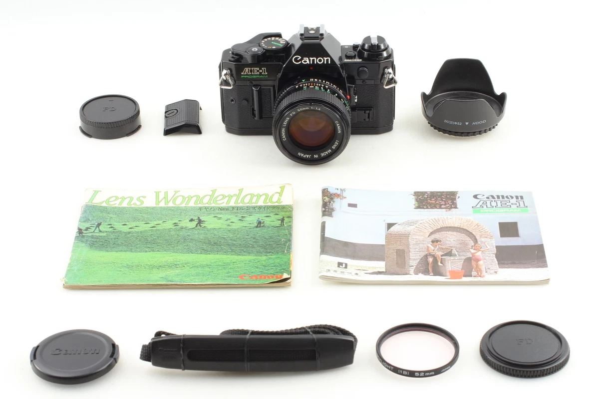 [Casi COMO NUEVA] Cámara fotográfica Canon AE-1 Program SLR nueva lente FD NFD 50 mm F1,4 JAPÓN