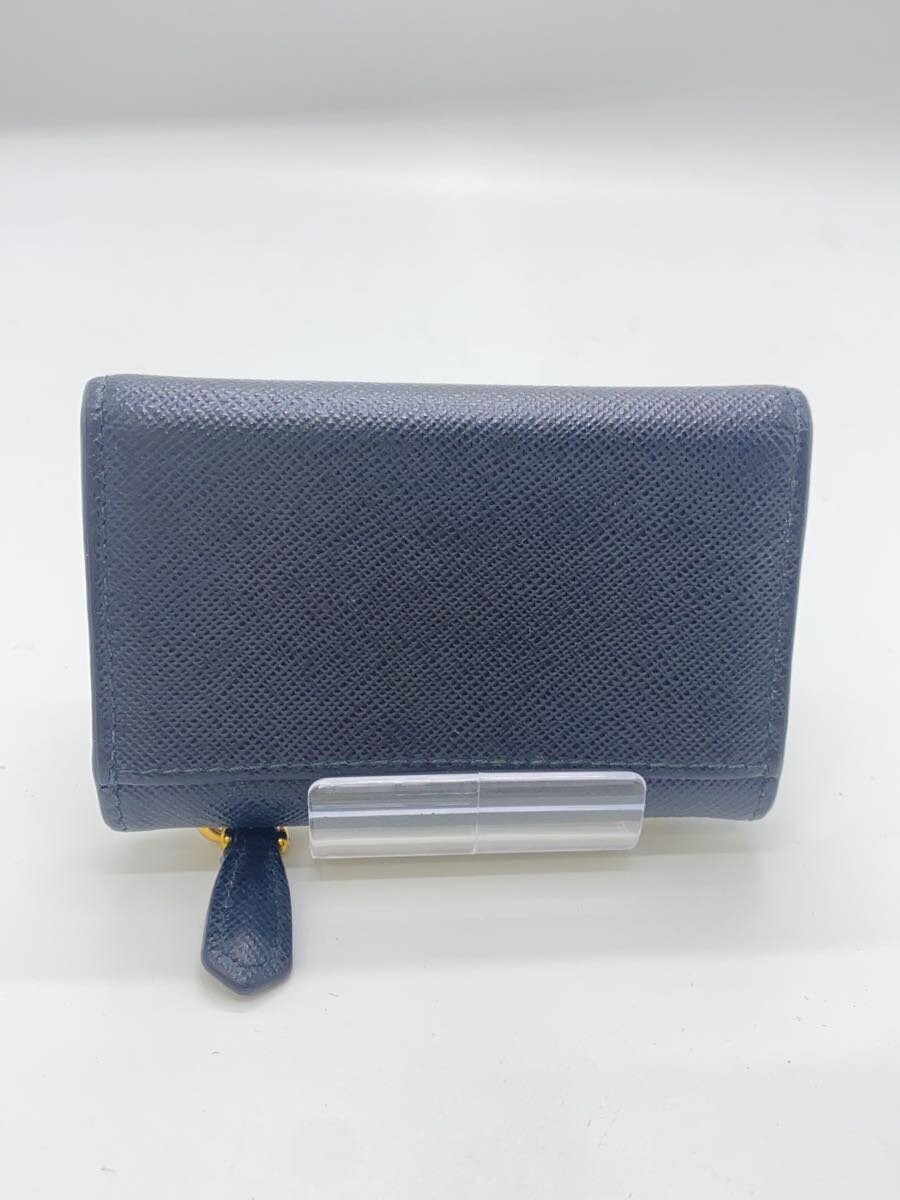 PRADA Card Case Leather BLK Plain Women's 1MC085 thumbnail 2