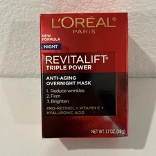 L'Oréal K1338200 Revitalift Triple Power Night Face Mask New 1.7 Oz Anti Aging