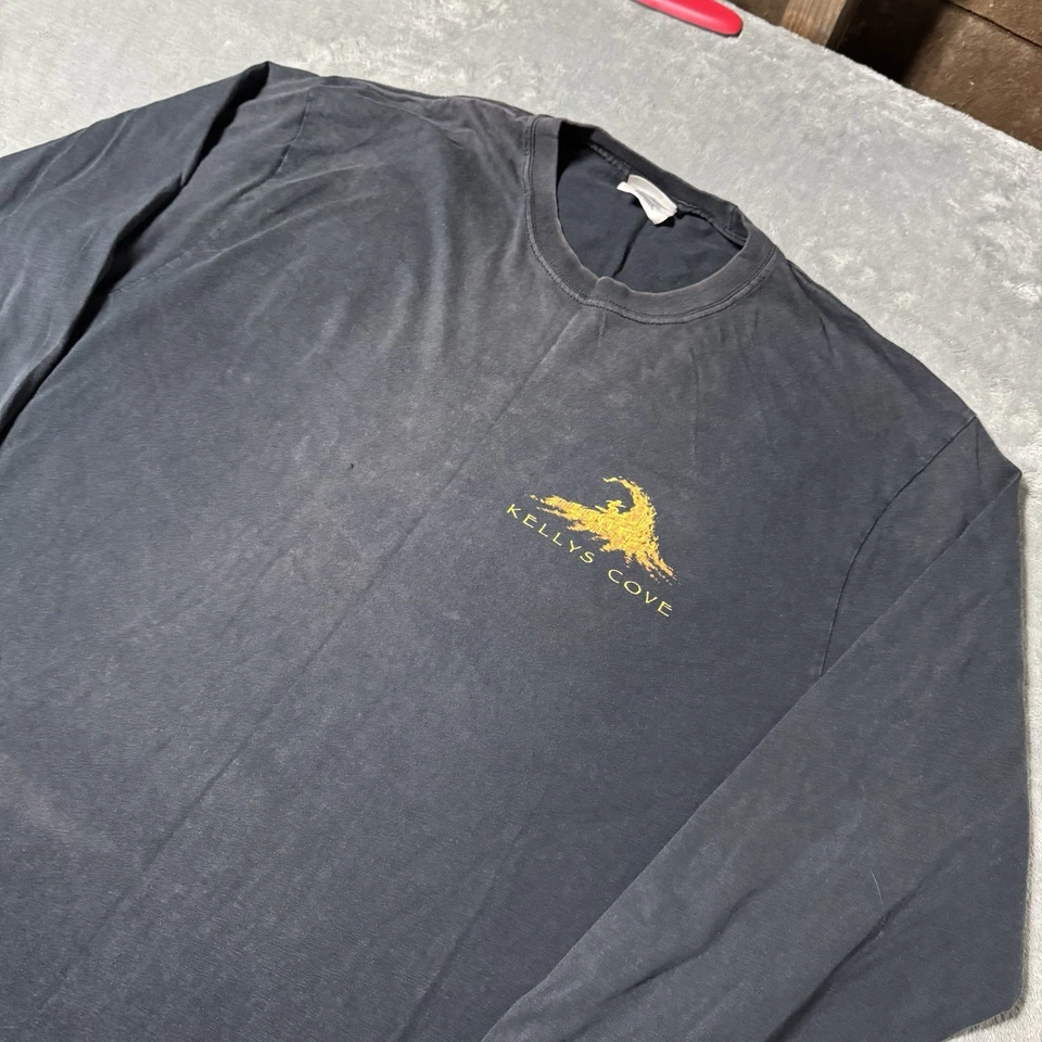 VTG Y2K Kellys Cove Hawaii Faded And Distressed Longsleeve Mens Size XL - Image 3 of 4