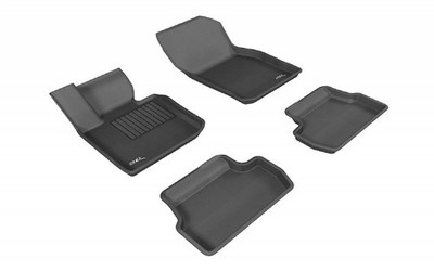 3D MAXpider Custom Fit Kagu Black 1st 2nd Row Floor Liners for MINI Cooper 2 Dr