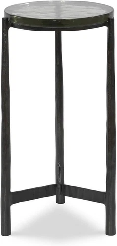 Eternity Iron & Glass Accent Table - Stylish Home Decor Piece - Picture 1 of 4