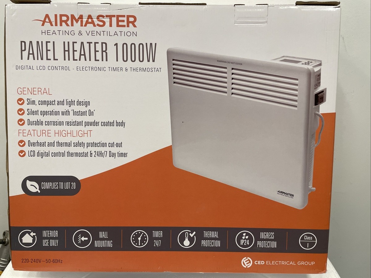 AIRMASTER 1KW PROGRAMMABLE WALL MOUNT PANEL NEW UK