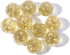 10Pcs Gold Marbles Glow in the Dark Marbles for Glass Glass Ball Luminous Ball R