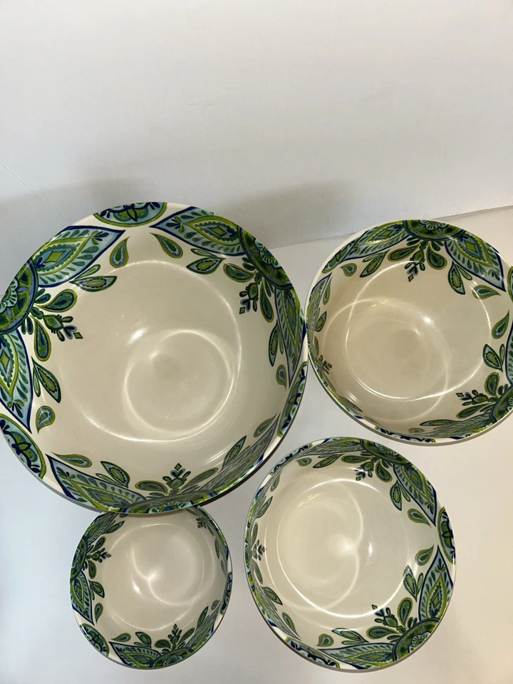 Juego de 4 lazos de melamina azul/verde Foto 2 de 4