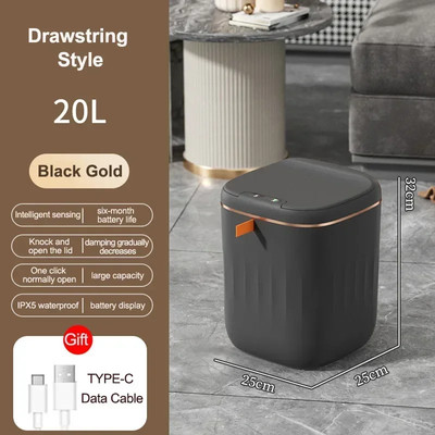 Sensor Smart Mülleimer Smart Mülleimer mit Deckel Küche Schlafzimmer Wasserdicht Recyc
