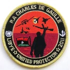 CHARLES DE GAULLE MARINE LIBYA 2011 NAVAL AIRCRAFT CARRIER NAVAL AIRCRAFT PATCH FABRIC BADGE