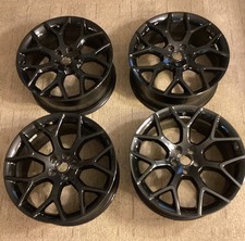 Set Of Jaguar F-type Factory Oem Centrifuge Wheels Glossy Black 2013-2020 Italy