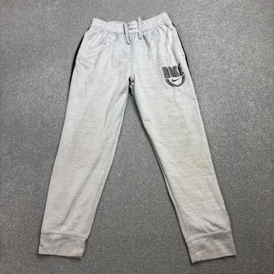 Nike Trainingshose Kinder Large Grau Y2K Swoosh Baggy Sport Jogginghose Jugend*