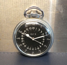 Hamilton GCT 22 Jewel Military Pocket Watch 16s 4992B Contract Case