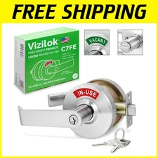 Privacy Indicator Commercial Door Lock, Satin Chrome