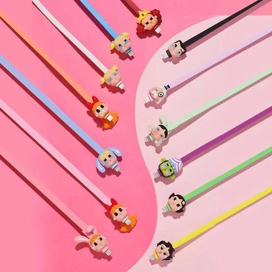[BLOSSOM🌸🐰]POP MART CRYBABY × Powerpuff1 iphone  Cable Blind Box japan kawaii - Image 3 of 4