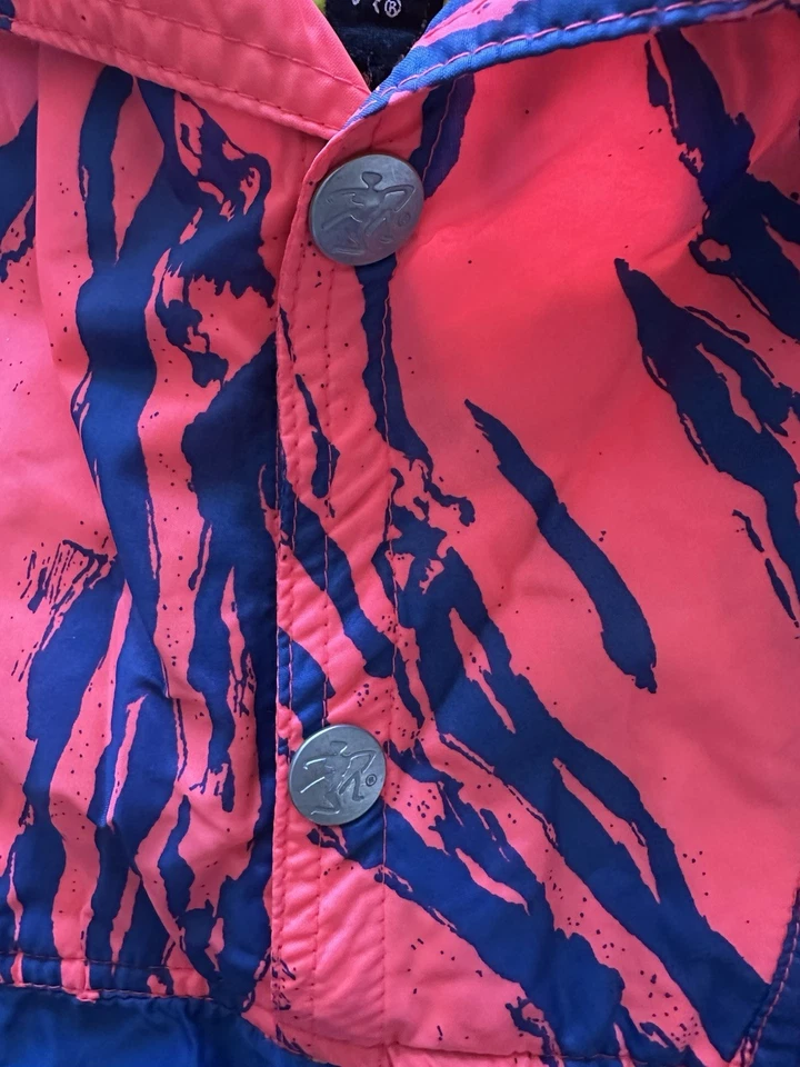 Chaqueta cortavientos vintage años 80 90 OP Ocean Pacific azul surf neón para hombre L rara Foto 3 de 4