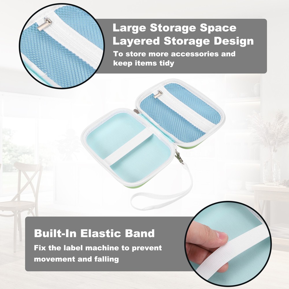 Green Protective Case for Label Maker Machine and Printer  