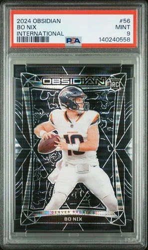 BO NIX 2024 OBSIDIAN RC #56 INTERNATIONAL PSA 9 Denver Broncos Low Pop Rookie