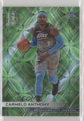 2017-18 Panini Spectra Neon Green Prizm /49 Carmelo Anthony #11 HOF gb9