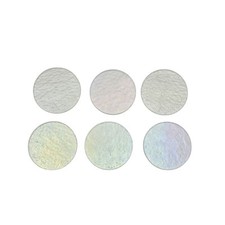SIX 90 COE Clear Iridized Precut Circles 1/2" 3/4" 1" 1.5" 90COE