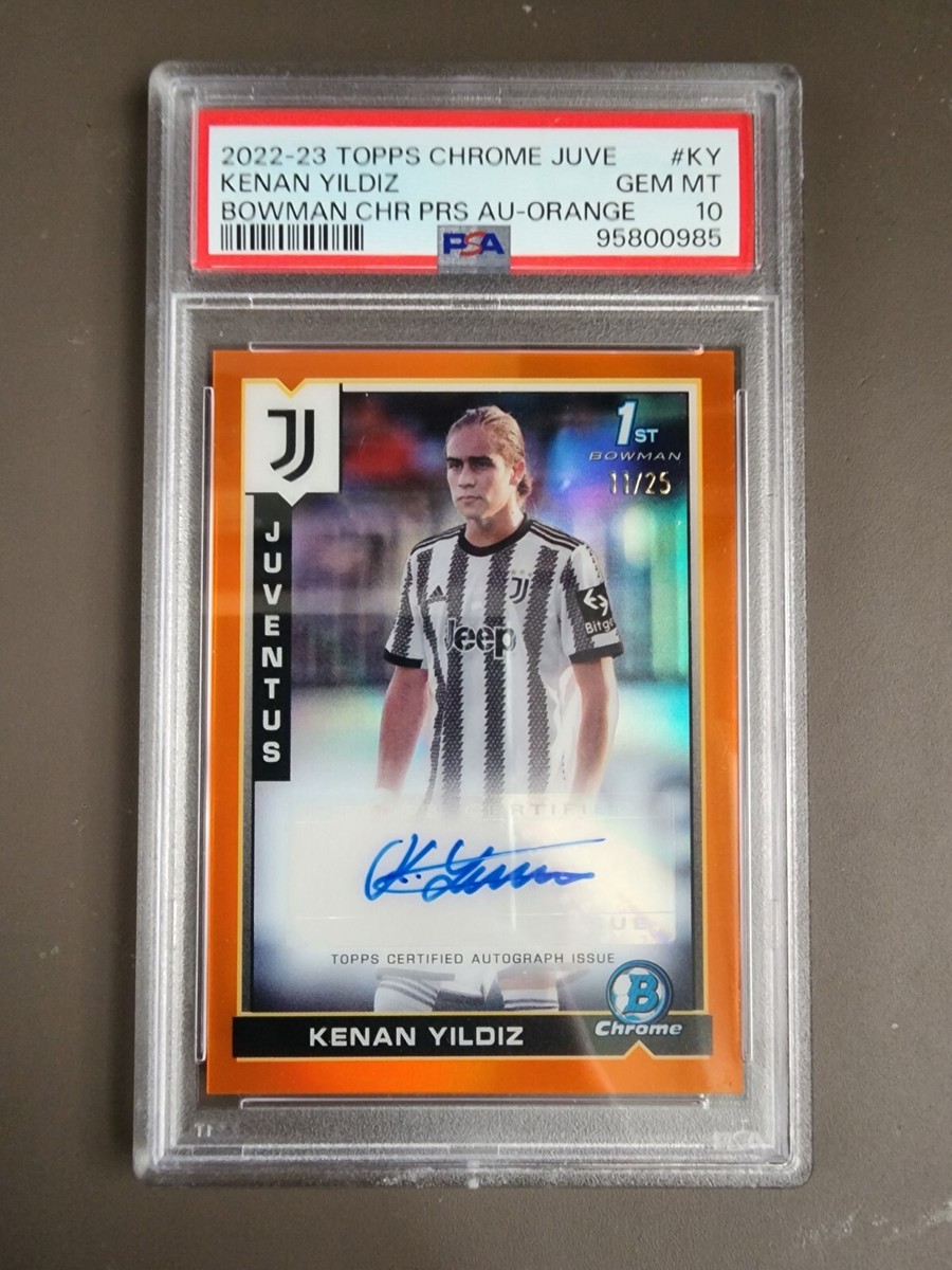 2022-23 Topps Chrome Juventus Team Set Silver Kenan Yildiz RC 