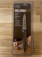 Mercer Culinary Millennia Brown And Black Handle, 3-Inch Slim, Paring Knife.