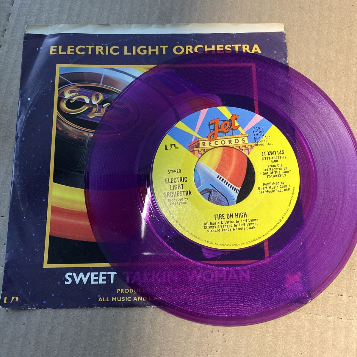 ELECTRIC LIGHT ORCHESTRA (ELO) 7 Purple 45 SWEET TALKIN' WOMAN