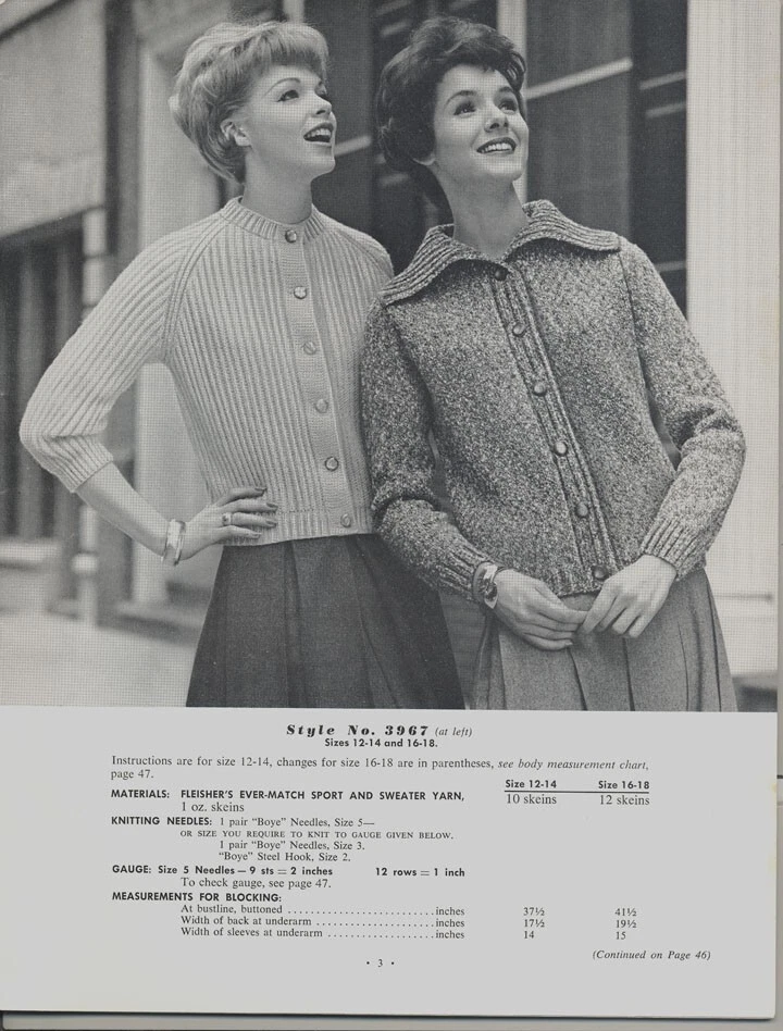Fleisher's Sweater Book Volume 106 Dated 1961 Cardigans Pullovers Jackets - Image 2 of 4