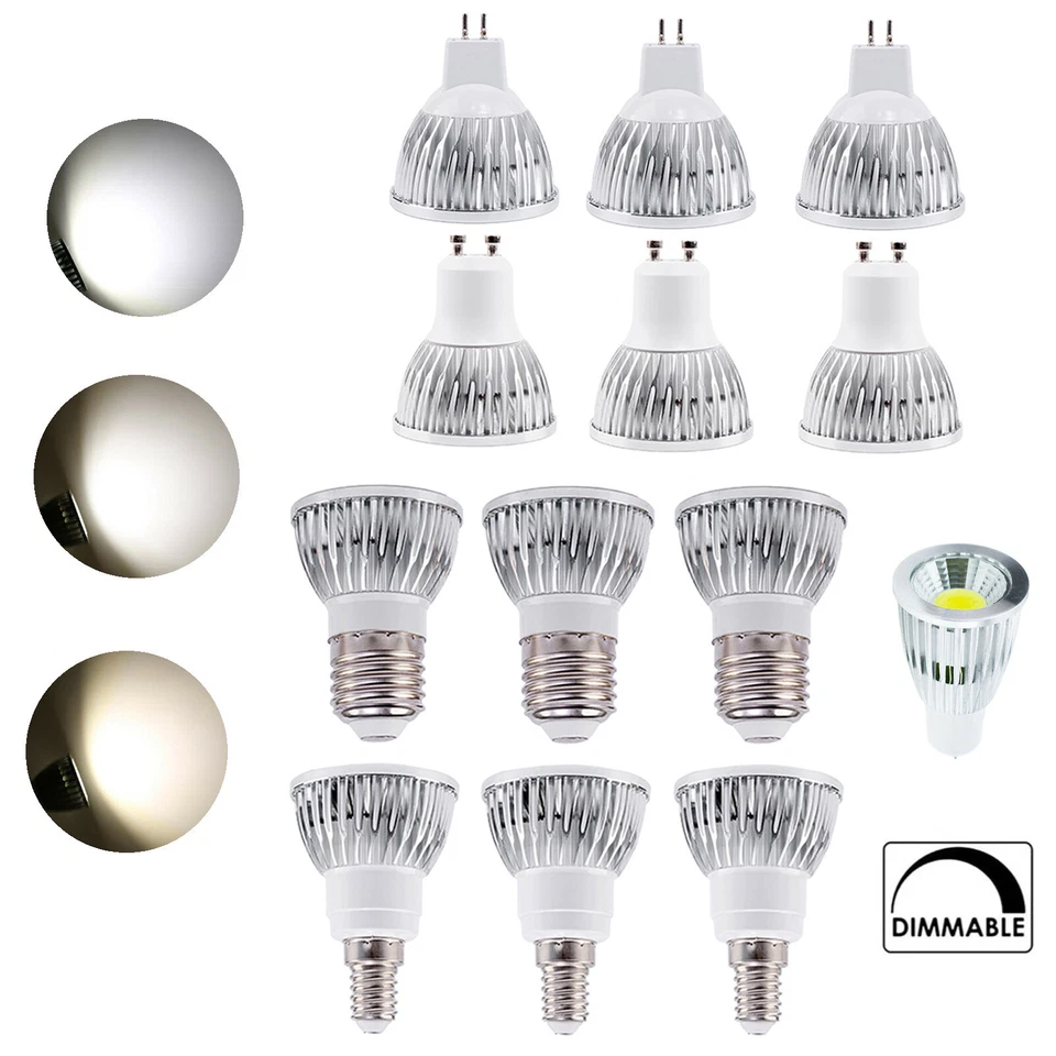 DC24V LED COB Spotlight Spot-Glühbirnen Dimmbares Licht 45/Grad Winkel 6W 9W 12W - Bild 1 von 4