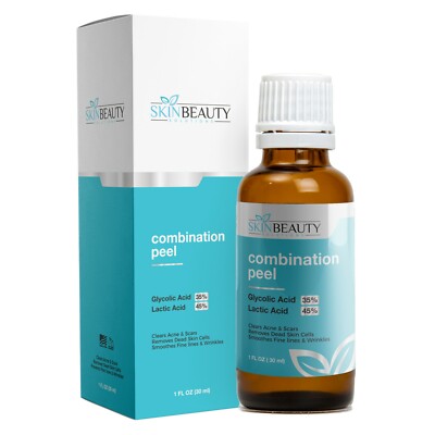 1 Unze Glykol 35 % Säure/Milchsäure 45 % Säure Peeling Combo, Narben, Peeling stumpfe Haut +