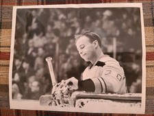 GERRY CHEEVERS NHL HOCKEY GOALIE PHOTO MASK BOSTON BRUINS 1968 CUBS CELTICS RARE