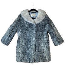 Vtg Persian Lambswool And Mink Mid Length Swing Coat From “macys Little Shop”