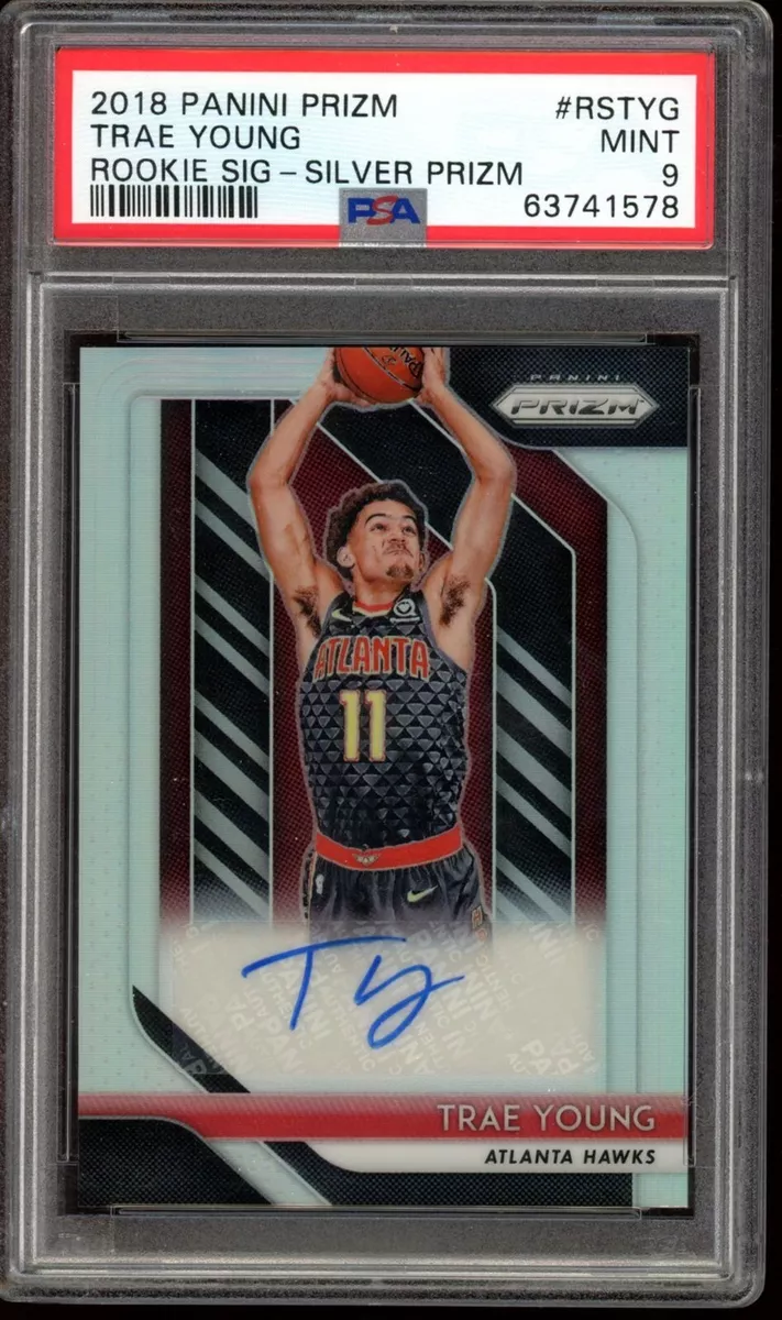 PSA 9 2018 Panini Prizm SILVER ROOKIE AUTO Trae Young Autograph RC SP