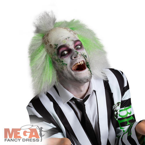 Official Beetlejuice Wig Mens Halloween Fancy Dress Costume Accessory  Horror Hai