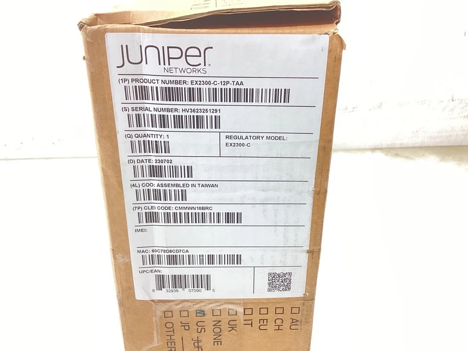 Juniper Networks EX2300-C-12P-TAA Switch - 12-Port, Managed, Layer3, PoE - Image 3 of 3