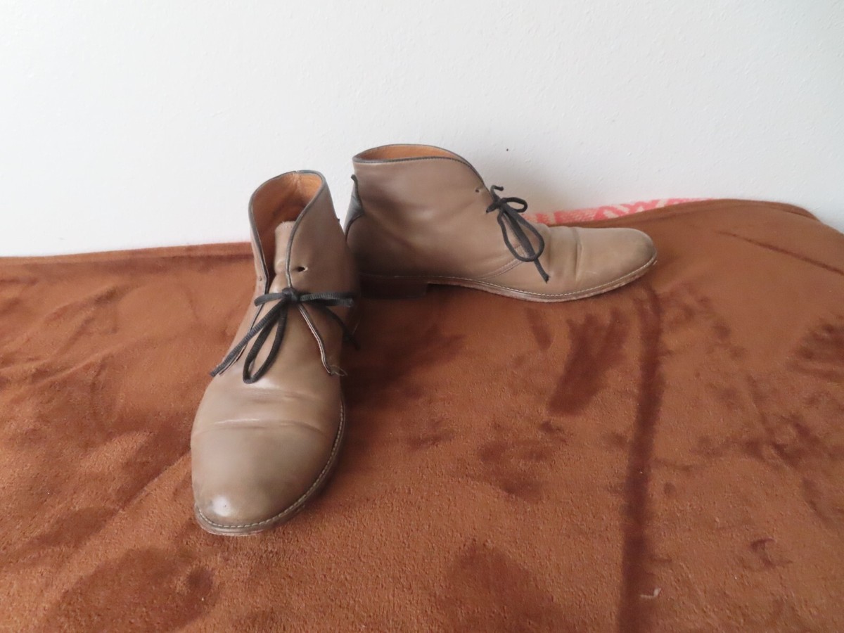 Penny Luck Visionary Falcon Gray Leather Chukka Boots Men display picture 1