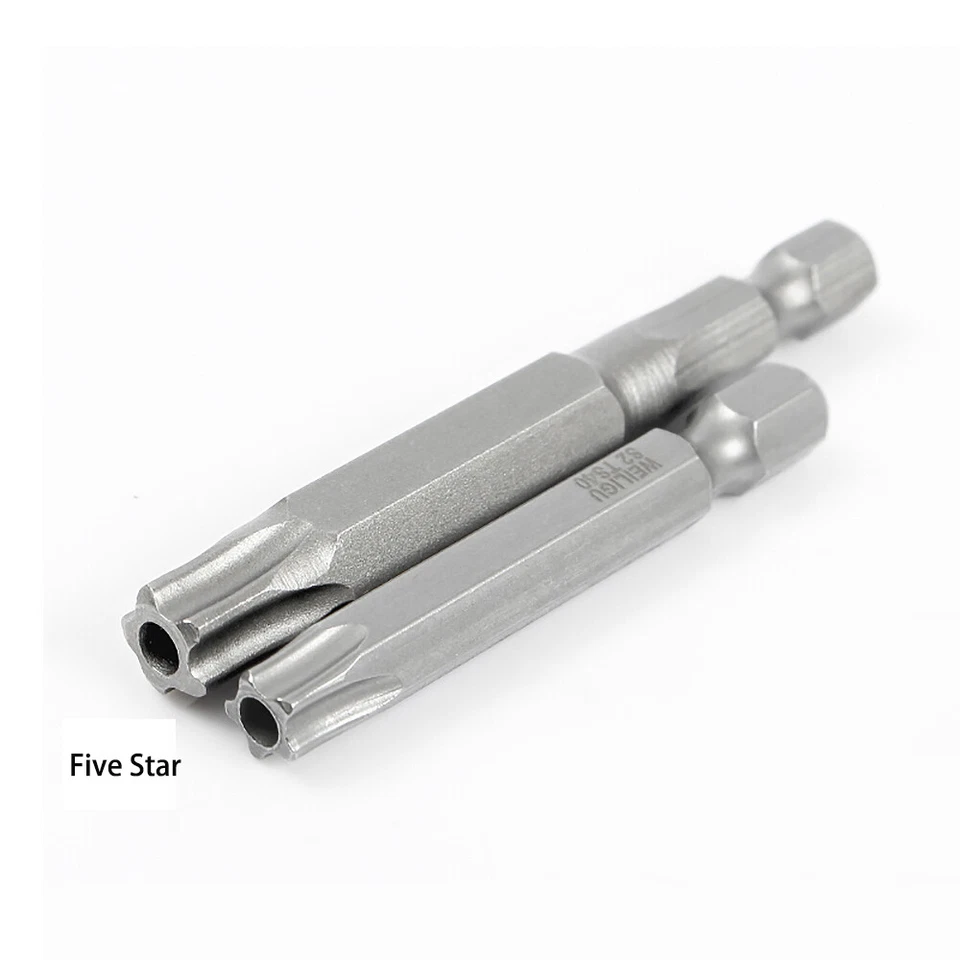 Pentagon Head Triangle Head Five Star Screwdriver Bits or Set 1/4" Hex Magnetic - Image 4 of 4