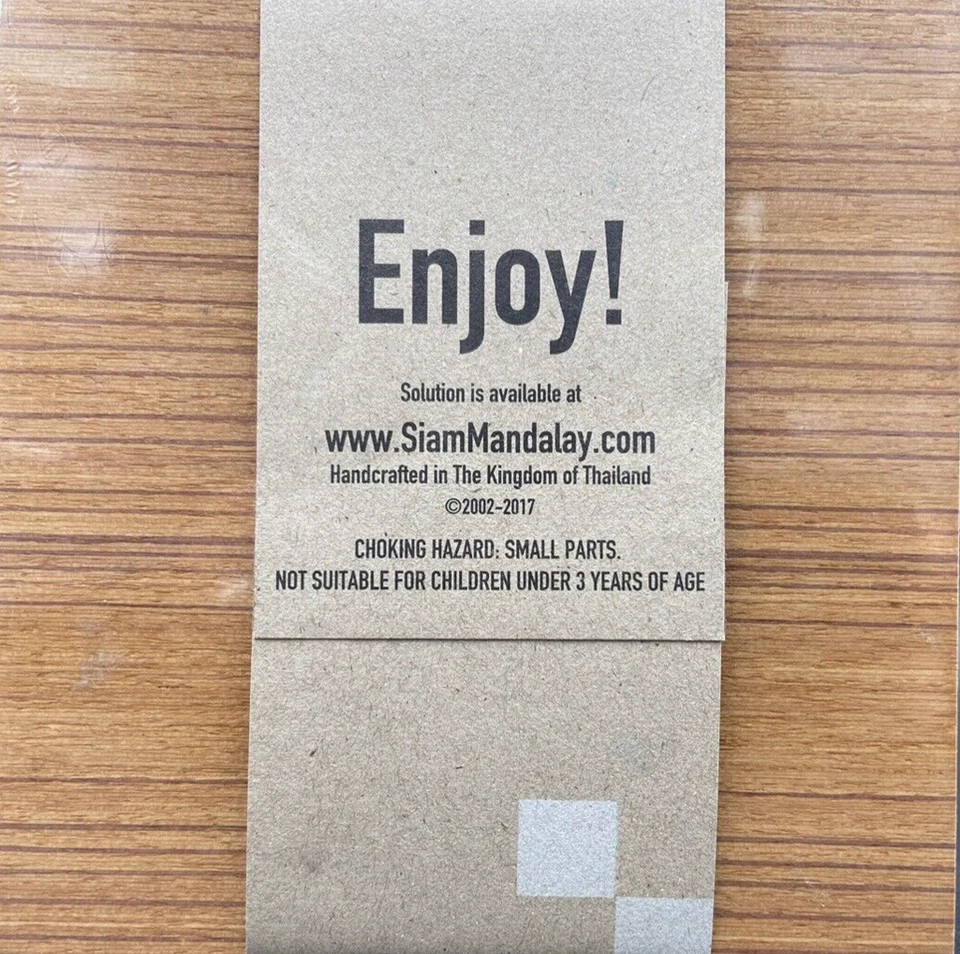 New Siam Mandalay Wooden Checker Game Mini Travel Board Hand Crafted In Thailand - Image 3 of 4