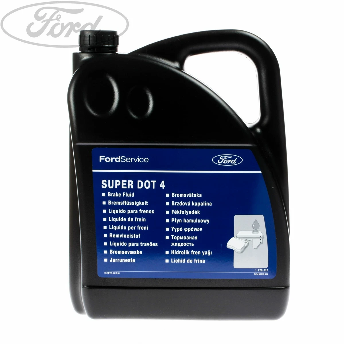 Genuine Ford Brake Fluid Dot 4 5.0L WSS-M6C57-A2 1776312 | eBay