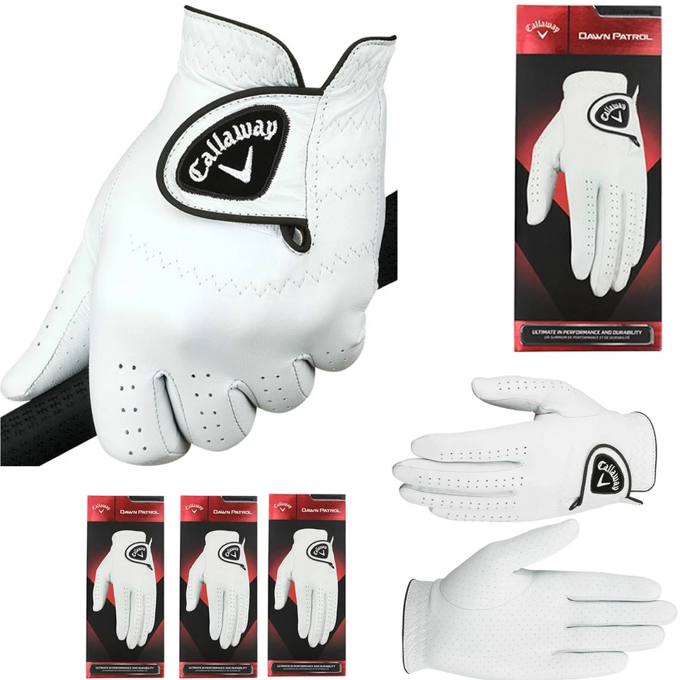 CALLAWAY GOLFHANDSCHUHE DAWN PATROL LEDER HERREN GOLFHANDSCHUHE 3ER-PACK NEUE GOLFHANDSCHUHE